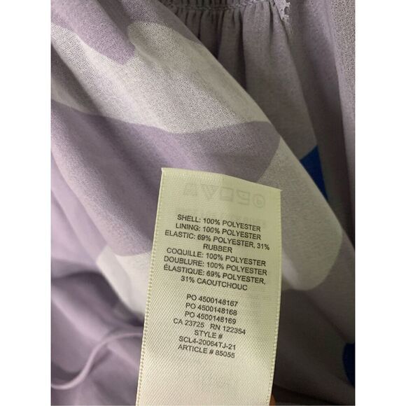 Aritzia Wilfred Castello Blouse Lavender Abstract Print Tie Neck Top Small NEW - Picture 7 of 8